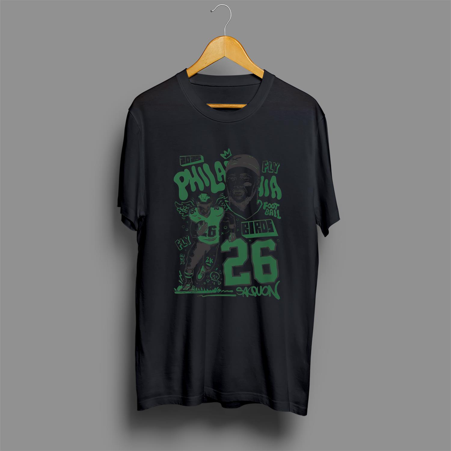 Vintage Philadelphia Saquon Barkley Unisex Garment-Dyed T-shirt, 2000 Rushing Yards Comfort Color Tee, Philly Artist Brunofsky