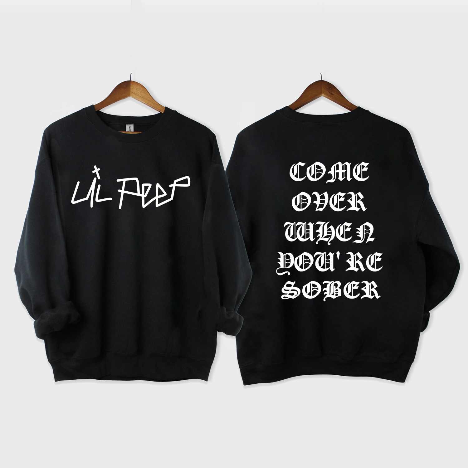 Hip Hop Rapper Lil Peep Come Over When You're Sober Tour Concert Print Hoodie Men Women Fashion Hoodie Streetwear