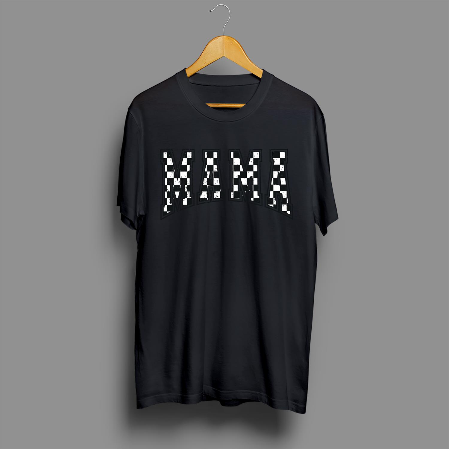 Comfort Colors Checkered Mama Shirt Gift for Mom, Retro Mom Tee, Mother's Day Gift, Vintage Checkered Mama T- Shirt