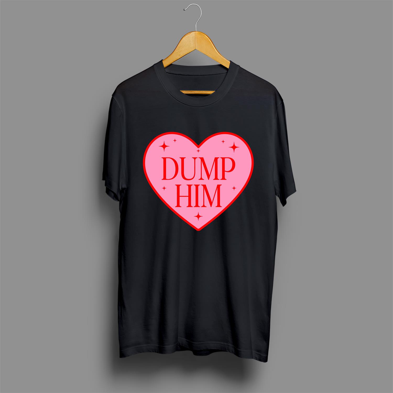 Retro Valentine's Day Comfort Colors T-Shirt, Dump Him Shirt, Vintage Love Shirt, Heart Shirt, Proud Single