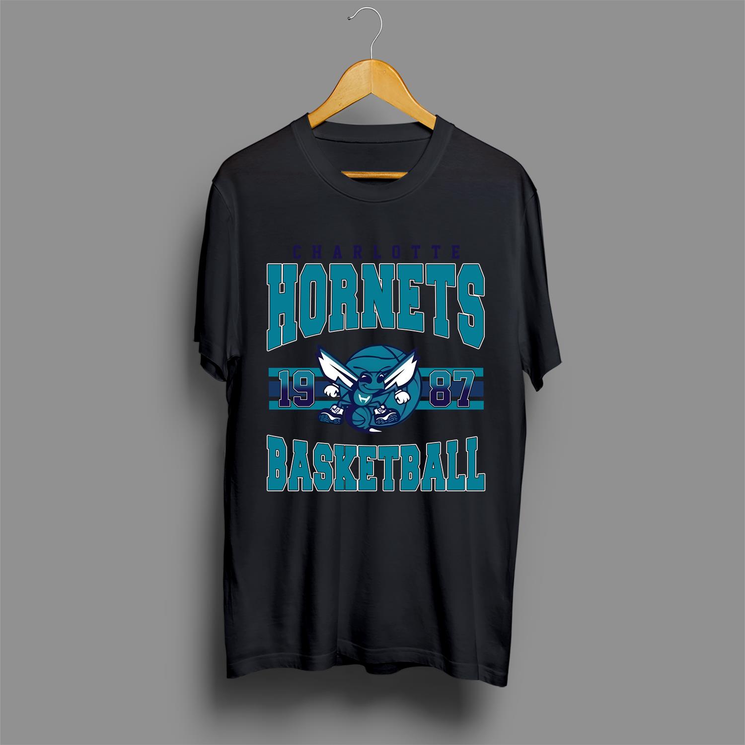 Vintage Charlotte Hornet T-Shirt, Hornets T-Shirt, Vintage Basketball Fan, Retro Charlotte T-Shirt, Gift For Fan, Gift For Her, Gift For Him