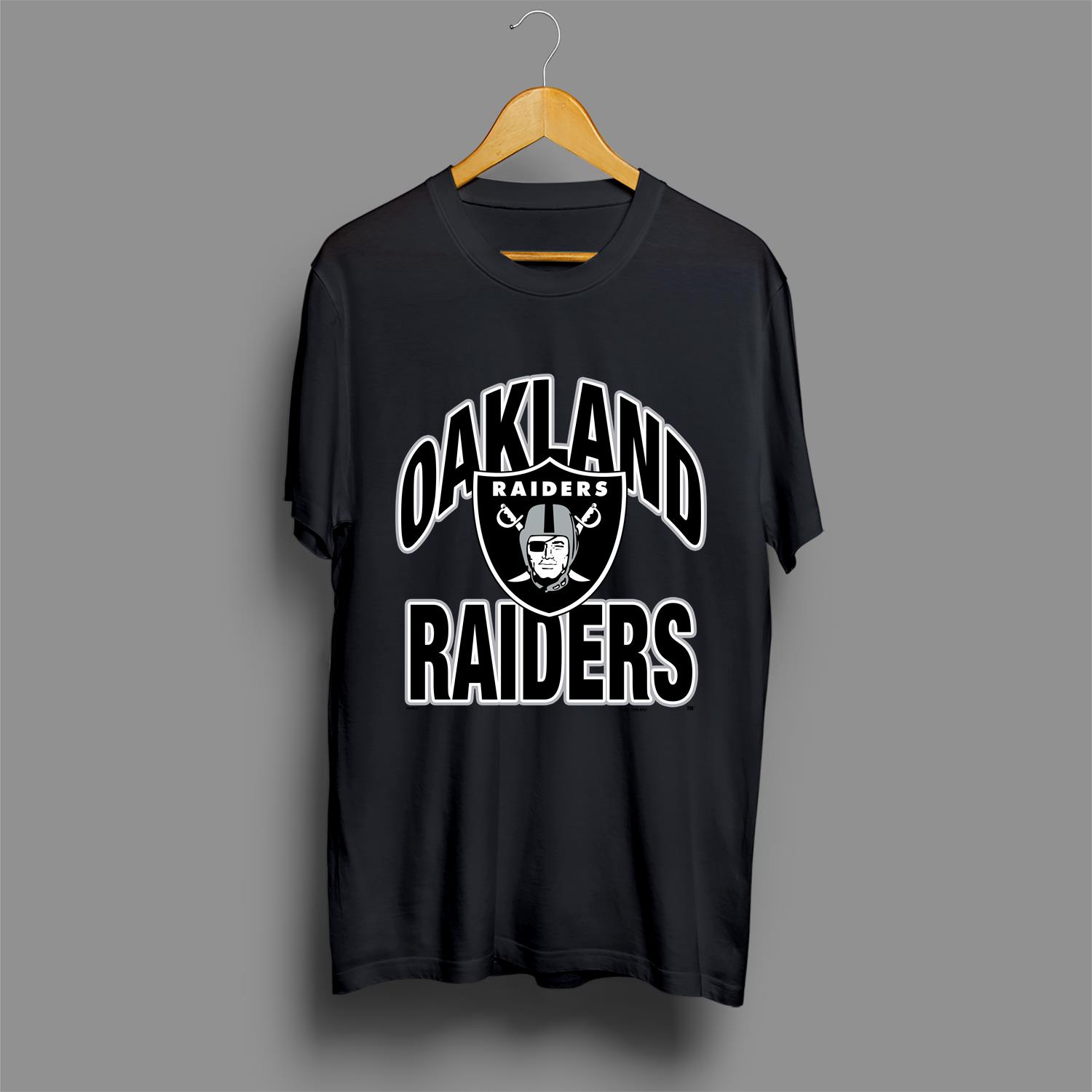Vintage Oakland Raiders Football Graphic Black Color Shirt Men Women KTV0995