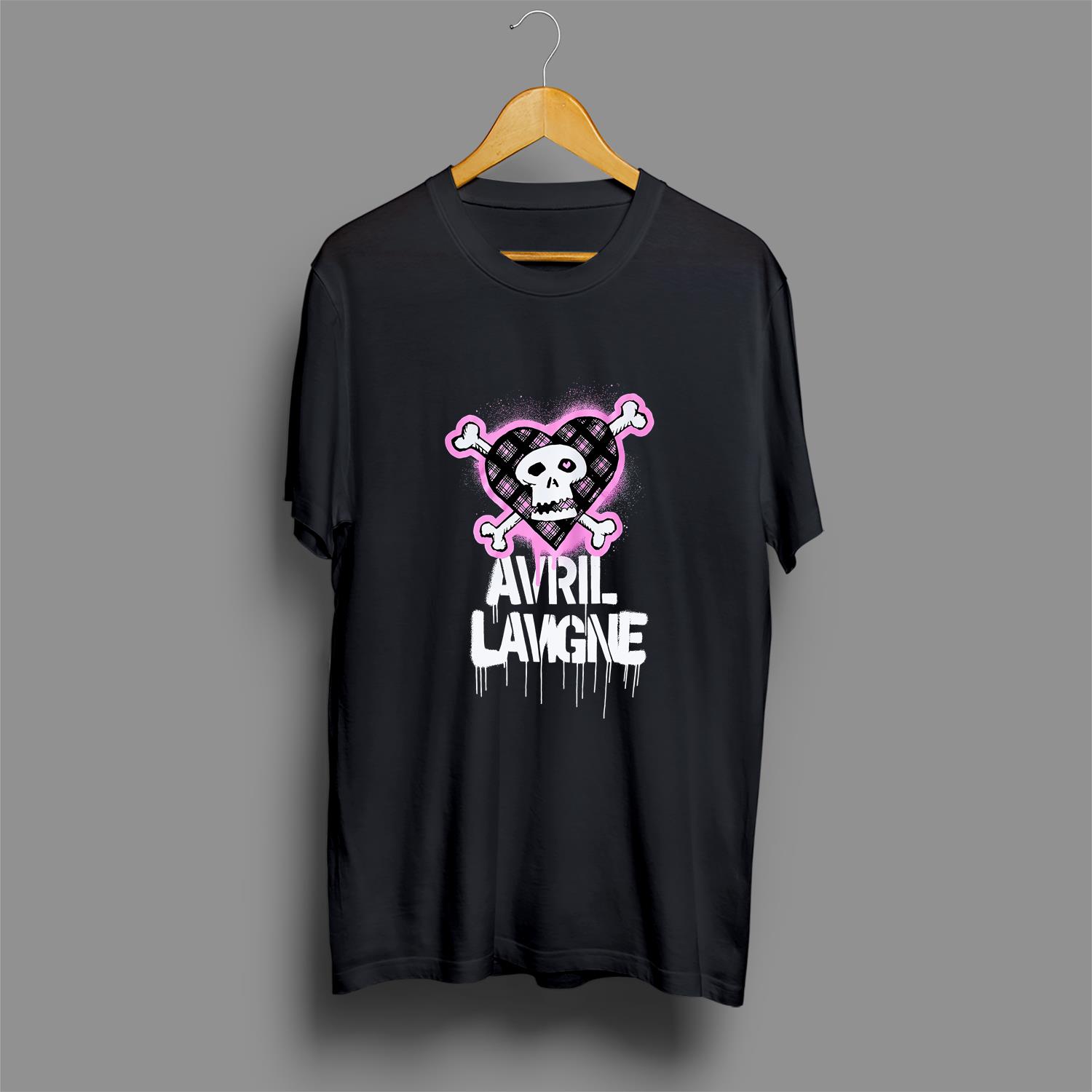 Avril Lavigne Pink Punk Skull Boyfriend Fit Girls T-Shirt Trending T-Shirt, Graphic Tee, Unisex .