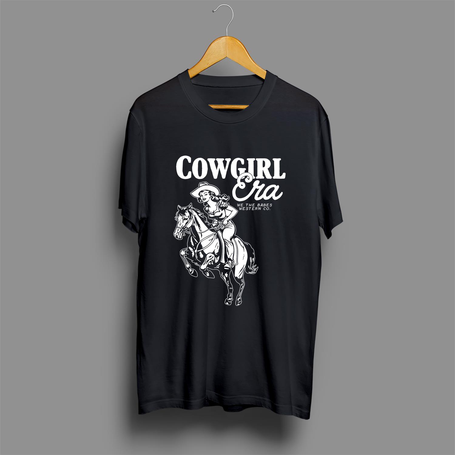 Cowgirl Era Tee Vintage Inspired Western Aesthetic, Western Girl T-shirt, Trendy Graphic Tee, Womenswear, Full Colors, For Women, Cotton Fabric Relaxed Fit Printed In USA, Streetwear Summer Tshirt, Hot Trends