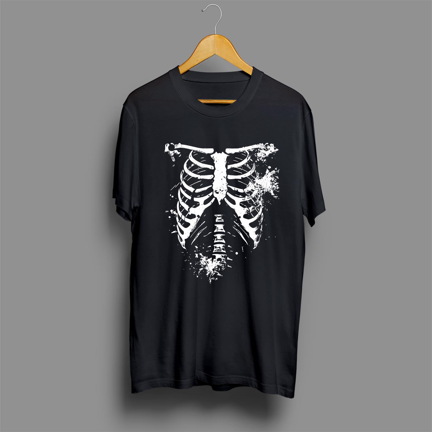 Comfort Colors Skeleton Shirt, Halloween Shirt, Skeleton Rib Cage Tshirt, Retro Vintage Halloween Tee, Halloween Costume, Skull Tshirt