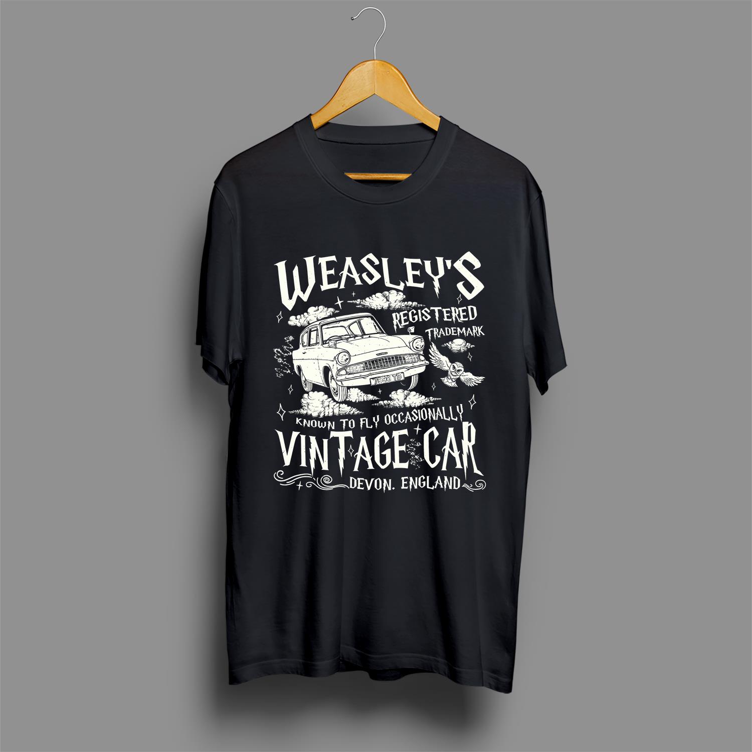 Wizard Flying Car Comfort Colors Shirt, Vintage Style Weasley Car Tee, Magical Adventure Apparel Tshirt, Bookish Wizard Shirt, Universal Fan T-Shirt