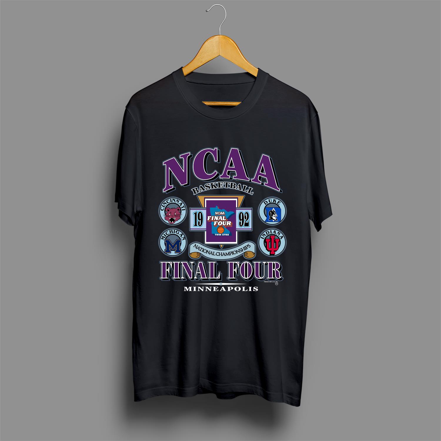 Vintage 90s NCAA Final Four T-Shirt, Full Color T-Shirt, Unisex T-Shirt, For Men, For Women billabongshirts
